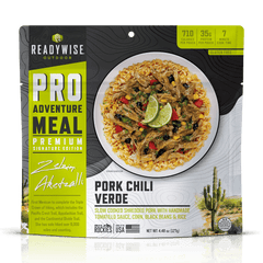 Traditional Pork Chili Verde - Signature Edition Pro Adventure Meal with Zelzin Aketzalli  ReadyWise Single Pouch  