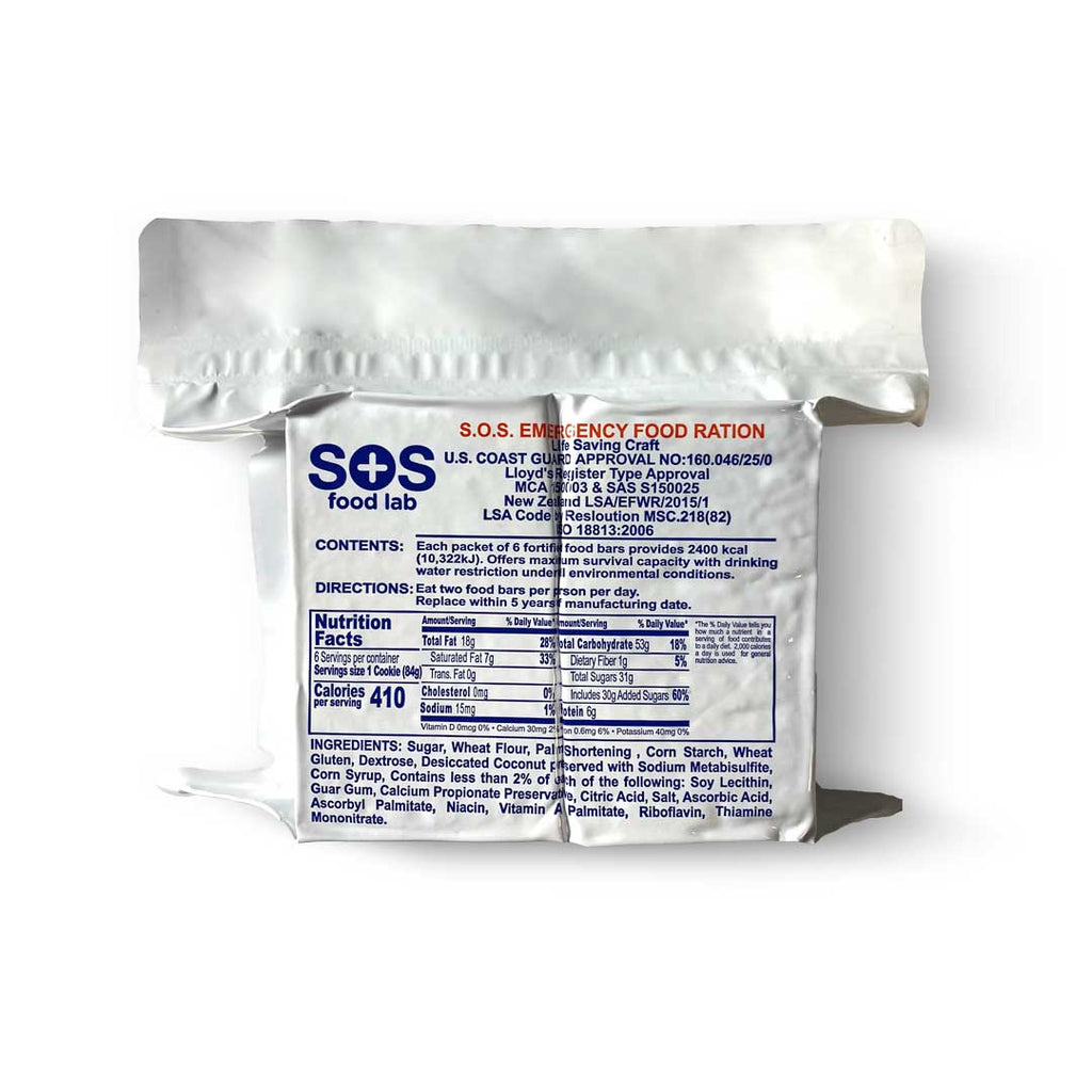 Shortbread SOS Emergency Food Ration Bars (6 bars per package) 2400 total calories