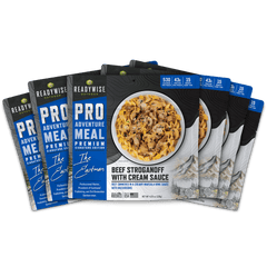 Beef Stroganoff with Cream Sauce - Signature Edition Pro Adventure Meal with Ike Eastman  ReadyWise 6 Count Case Pack  