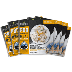 Homestyle Biscuits & Gravy - Signature Edition Pro Adventure Meal with Continental Divide Trail Coalition  ReadyWise 6 Count Case Pack  