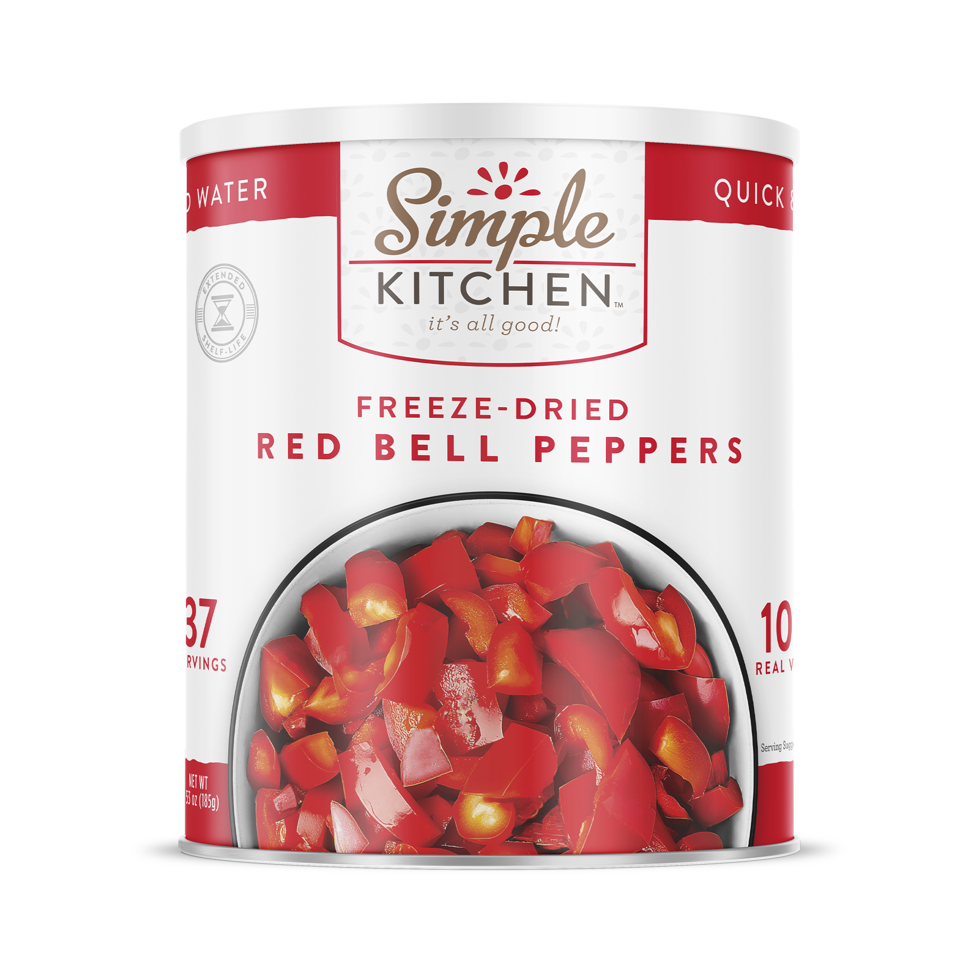 Diced Red Bell Peppers – Freeze-Dried #10 Can – 37 Servings | ReadyWise