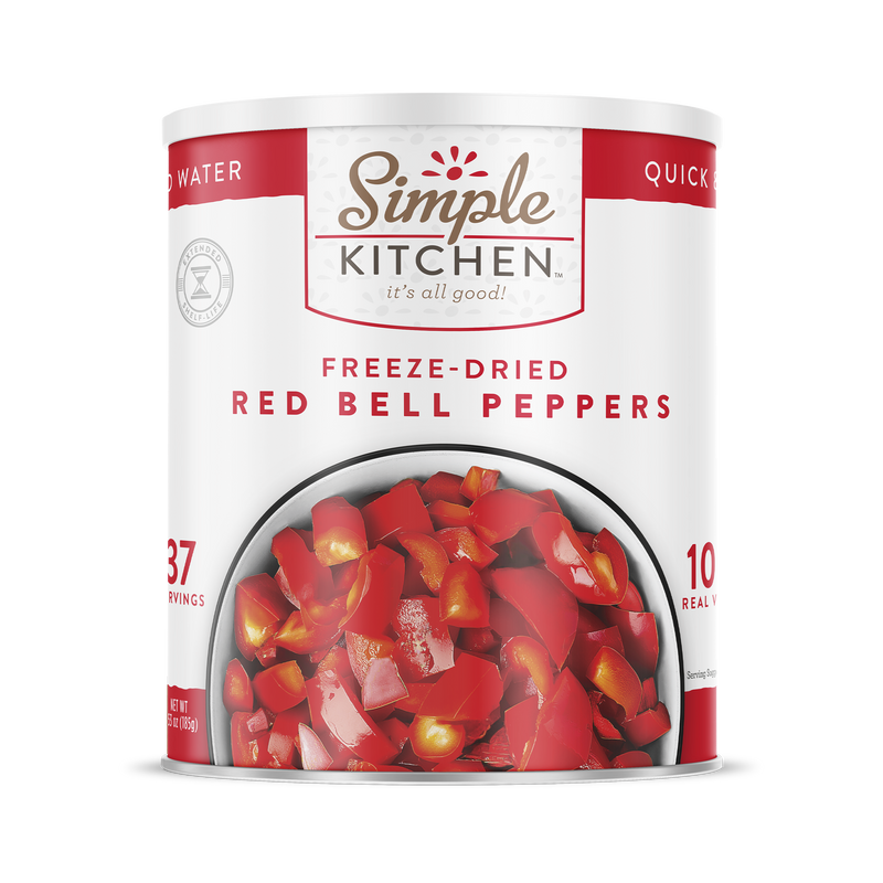 Diced Red Bell Peppers – Freeze-Dried #10 Can – 37 Servings | ReadyWise