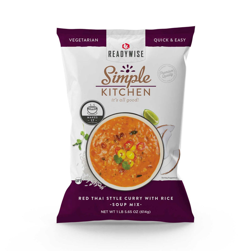 Simple Kitchen Red Thai Style Curry with Rice