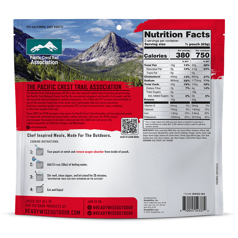 Adventure Meal 3 Pack - Beef Bulgogi & Kimchi Fried Rice