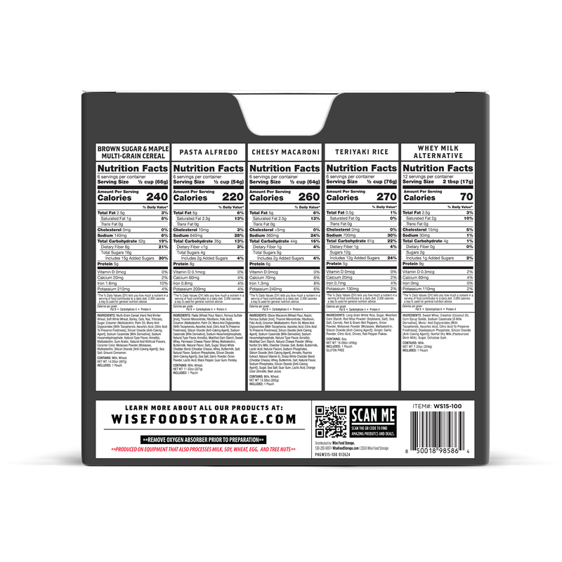 72 Hour Emergency Food Kit  Wise Company Emergency Food   