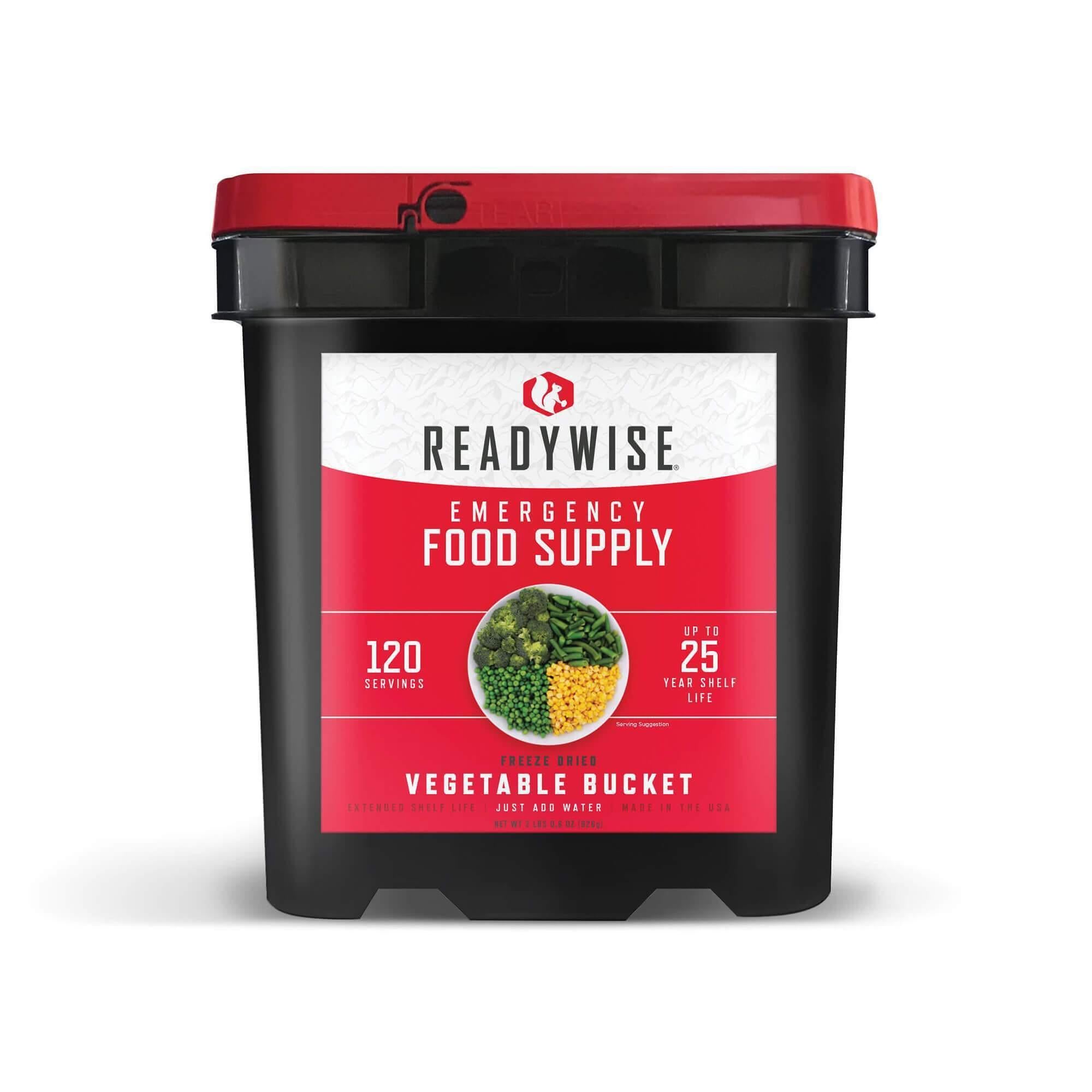 120 Serving Freeze Dried Vegetable Bucket - ReadyWise