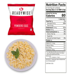 576 Servings Emergency Freeze Dried Powdered Eggs - ReadyWise
