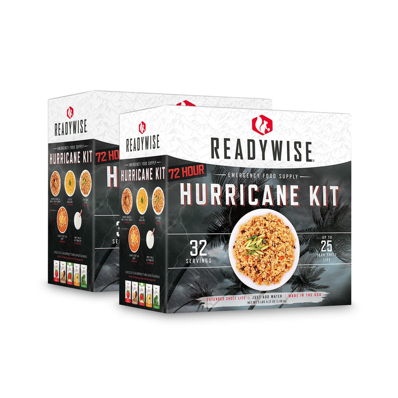 ReadyWise 32 Servings of Emergency Food and Drink & Survival Kit  Backpack-Red