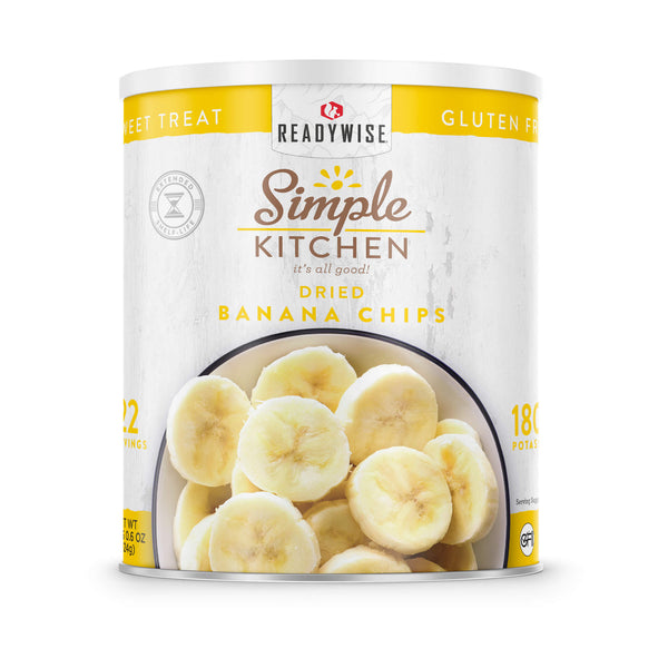 Dried Bananas Chips - 22 Serving #10 Can  ReadyWise   