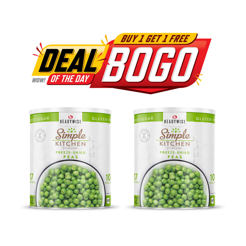 BOGO Free Freeze-Dried Peas - 17 Serving #10 Can
