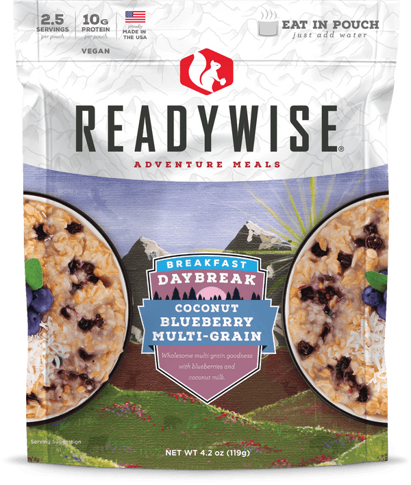 Daybreak Coconut Blueberry Multi-Grain  ReadyWise Daybreak Coconut Blueberry Multi-Grain - Single Pouch  