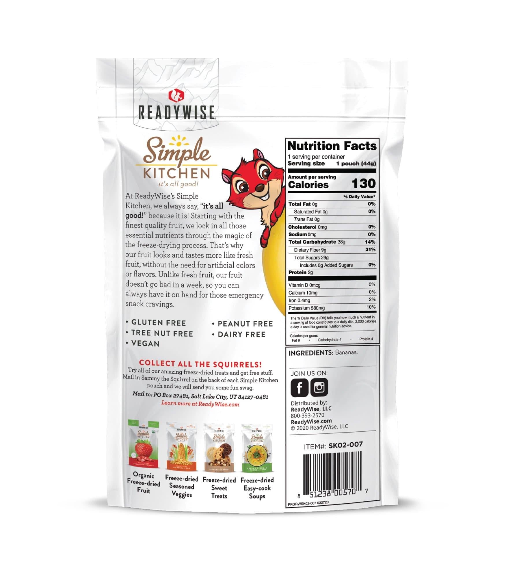 Freeze-Dried Bananas - 6 Pack - ReadyWise