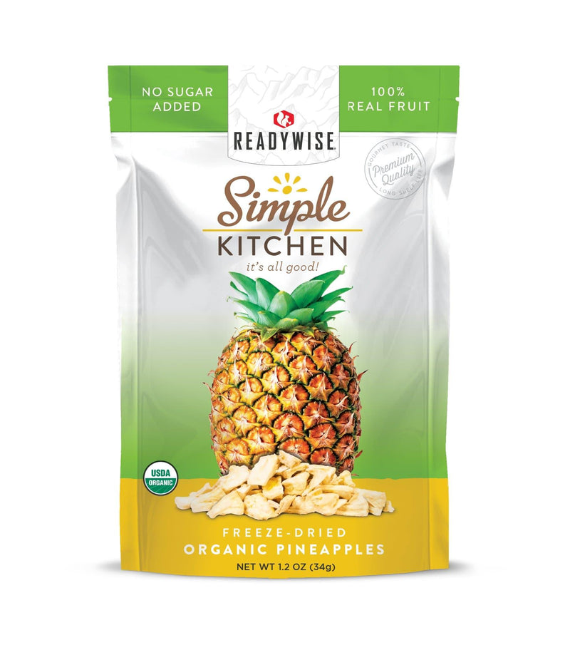 Simple Kitchen Organic Freeze-Dried Pineapples - 6 Pack  ReadyWise   