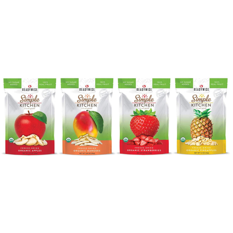 Simple Kitchen Organic Fruit Variety Pack  ReadyWise   