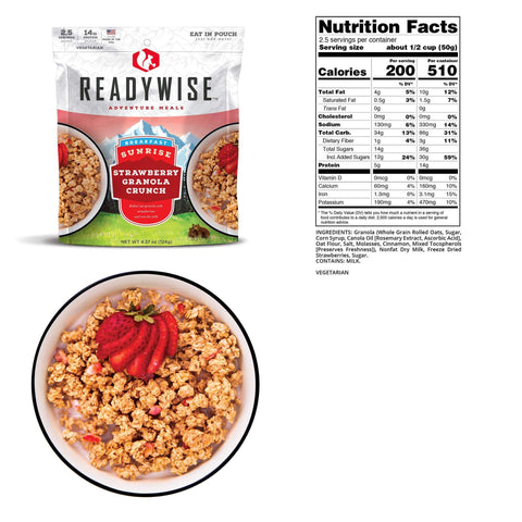 Sunrise Strawberry Granola Crunch - ReadyWise