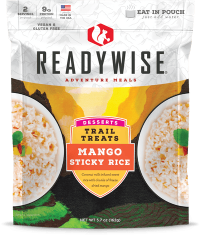 Trail Treats Mango Sticky Rice  ReadyWise Trail Treats Mango Sticky Rice - Single Pouch  