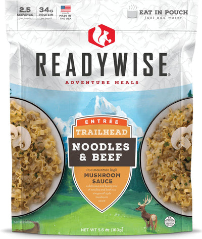 Trailhead Noodles & Beef  ReadyWise Trailhead Noodles & Beef - Single Pouch  