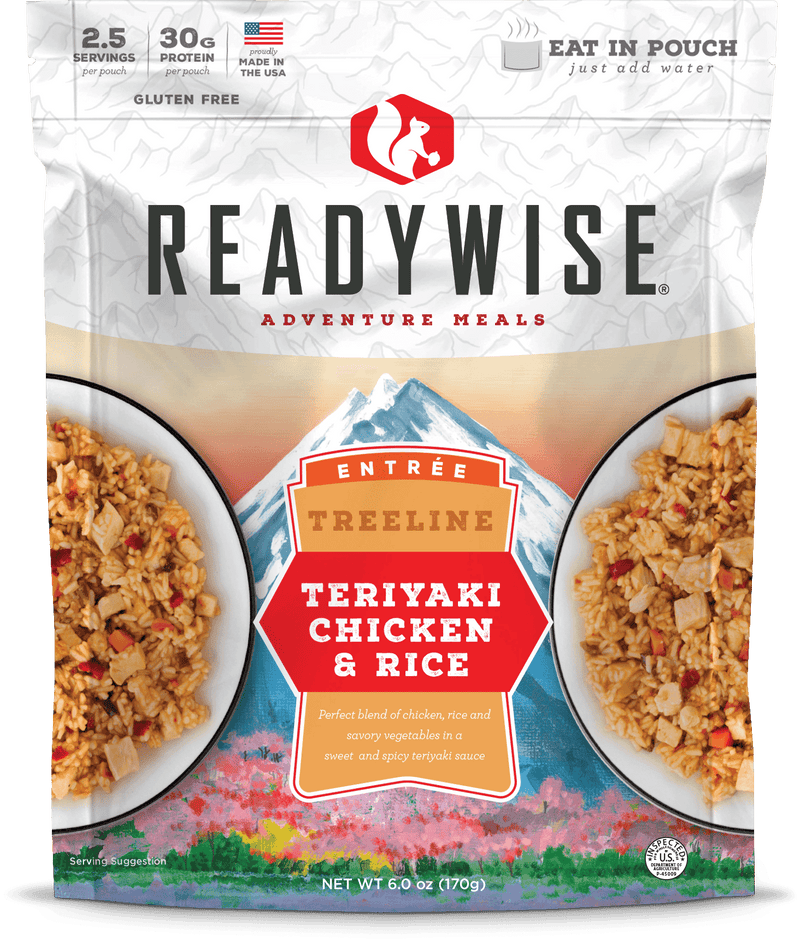 Treeline Teriyaki Chicken & Rice  ReadyWise Treeline Teriyaki Chicken & Rice - Single Pouch  